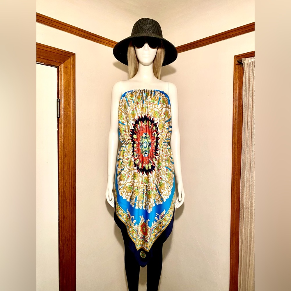 VINTAGE Scarf Shirt Sz M